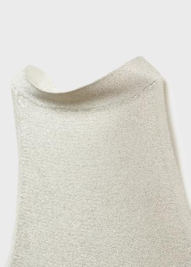  Mango Kadın Lureks Halter Yaka Bluz Buz Grisi
