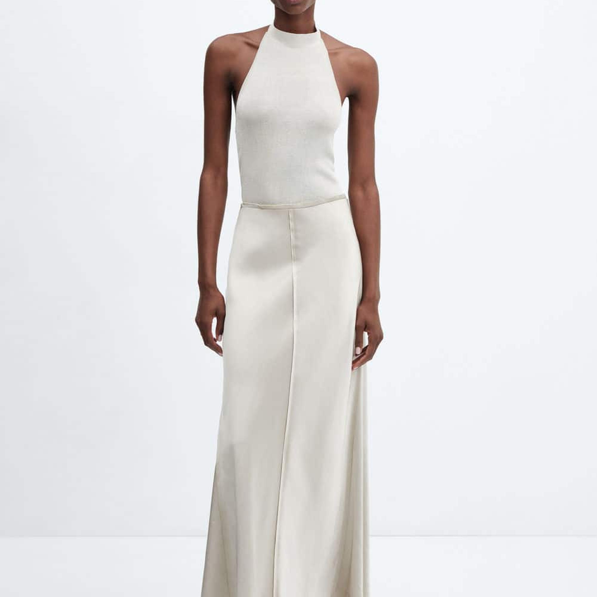 Mango Kadın Lureks Halter Yaka Bluz Buz Grisi