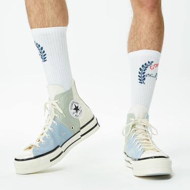  Converse Chuck Taylor Erkek 2'li Beyaz Uzun Çorap