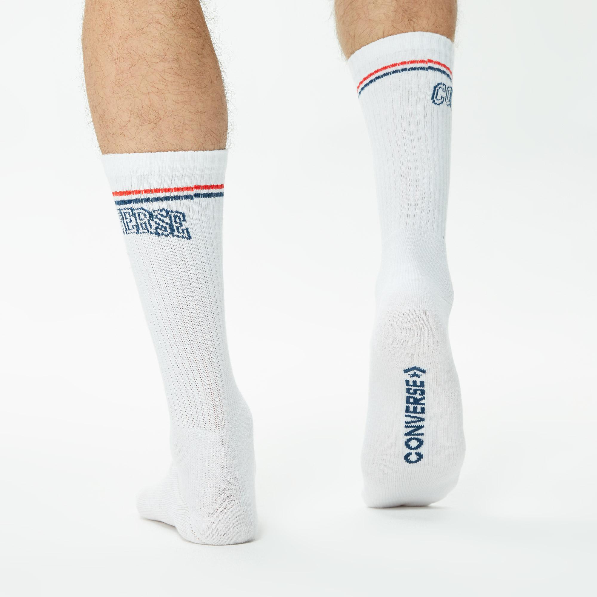 Converse Chuck Taylor Erkek 2'li Beyaz Uzun Çorap