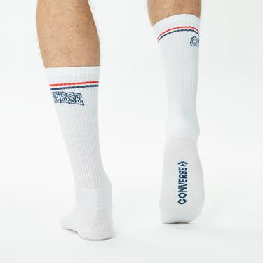  Converse Chuck Taylor Erkek 2'li Beyaz Uzun Çorap