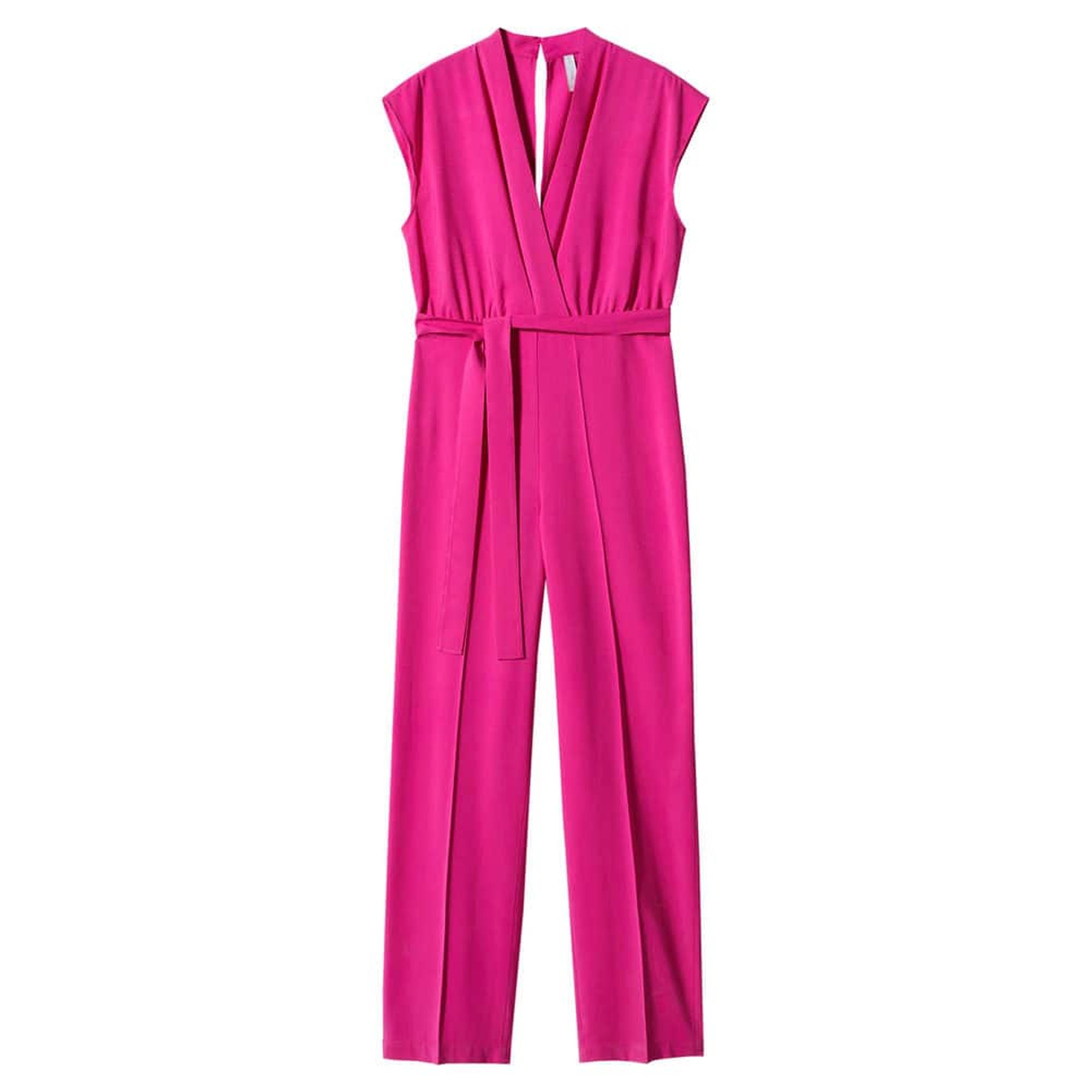 Mango Kadın Bağ Detaylı Uzun Tulum Fuşya