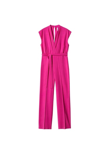  Mango Kadın Bağ Detaylı Uzun Tulum Fuşya