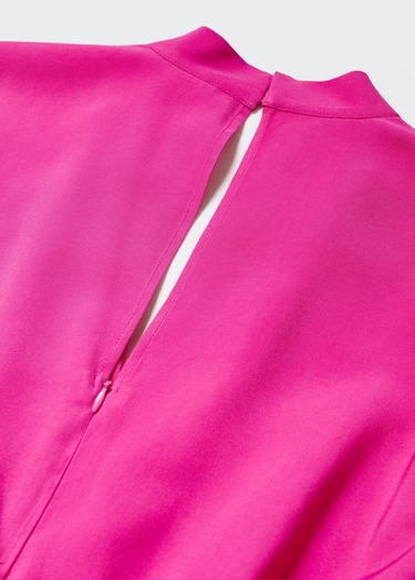  Mango Kadın Bağ Detaylı Uzun Tulum Fuşya