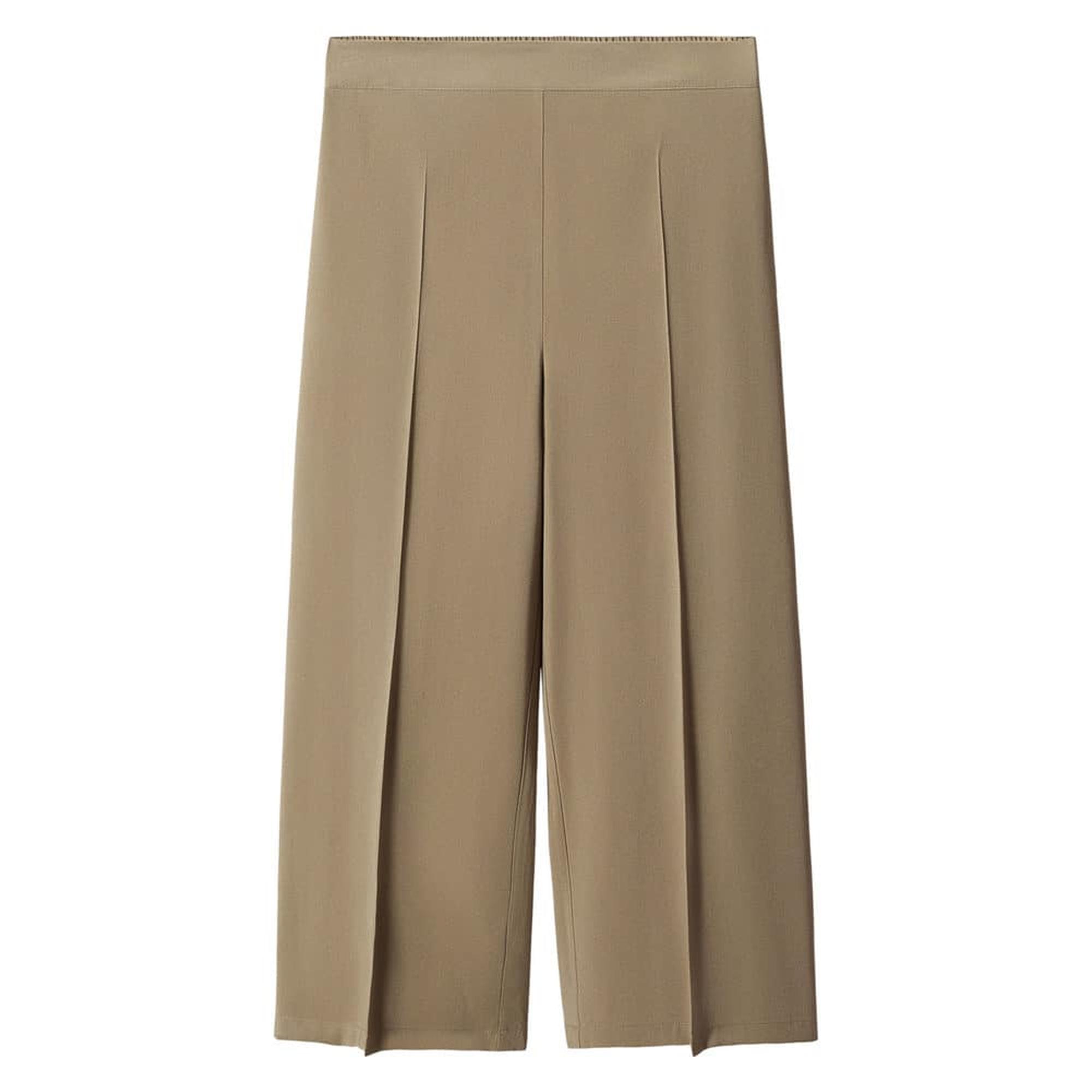 Mango Kadın Yüksek Bel Palazzo Pantolon Haki