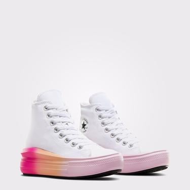  Converse Chuck Taylor All Star Move Genç Beyaz Platform Sneaker