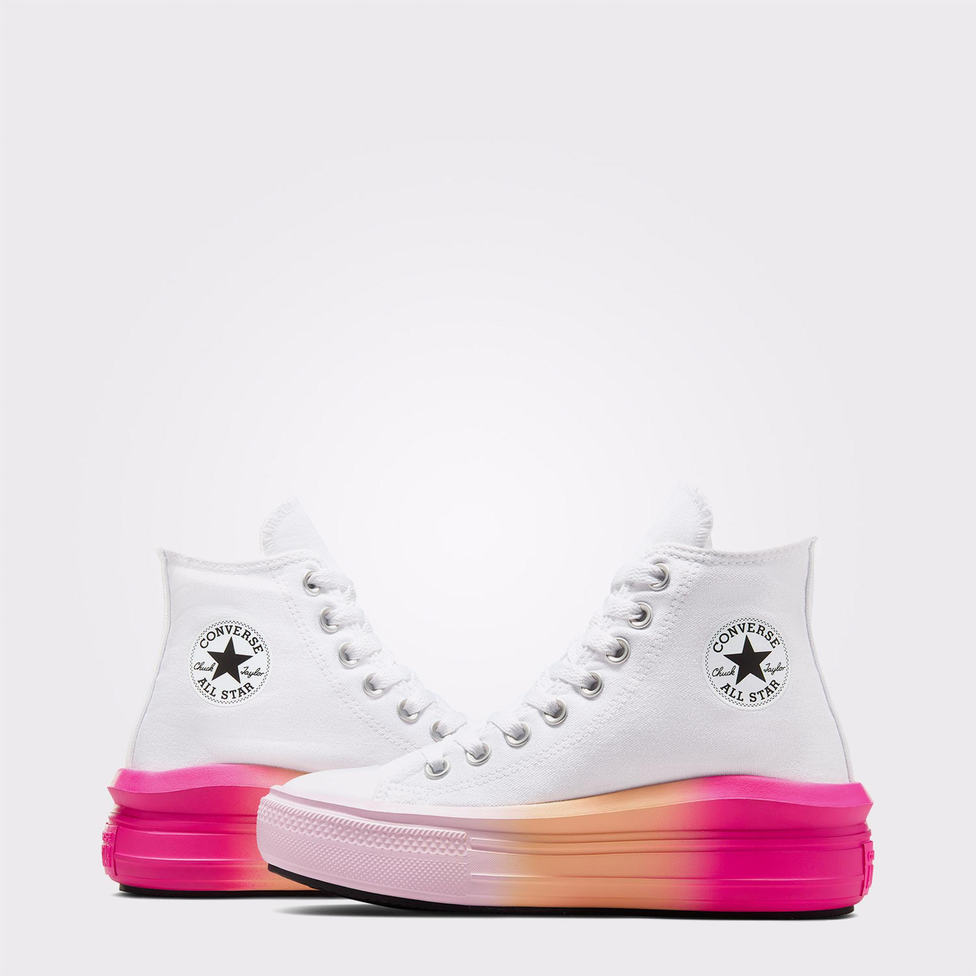 Converse Chuck Taylor All Star Move Genç Beyaz Platform Sneaker