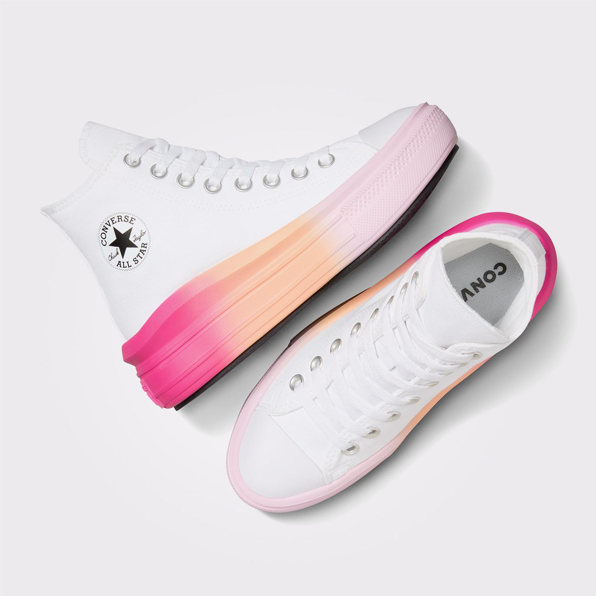 Converse Chuck Taylor All Star Move Genç Beyaz Platform Sneaker