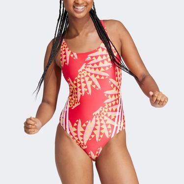  adidas Farm 3S Clx St Kadın Kırmızı Yüzücü Mayosu