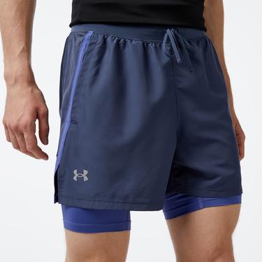  Under Armour Launch 2-In-1 Erkek Gri Şort