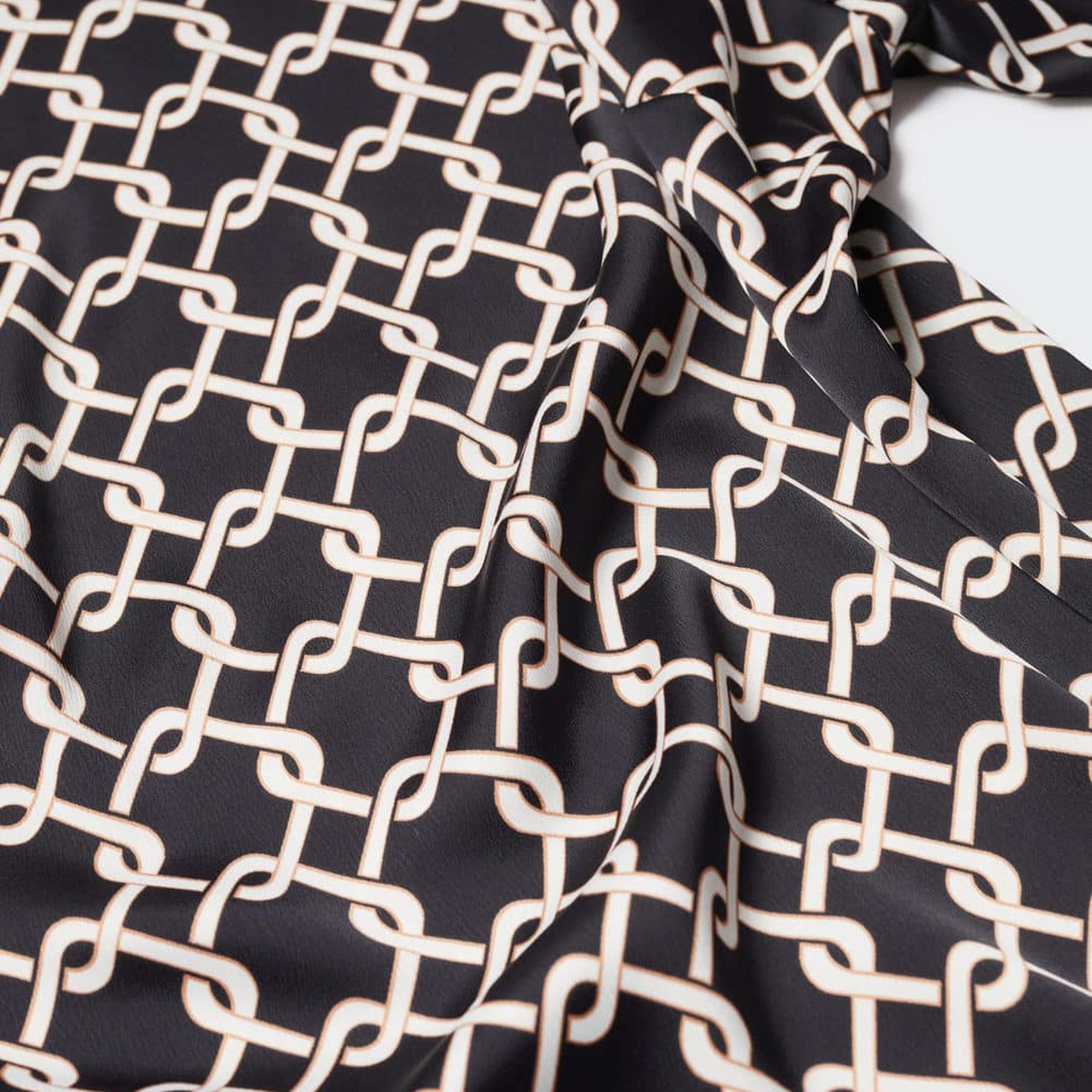 Mango Kadın Desenli Retro Elbise Siyah