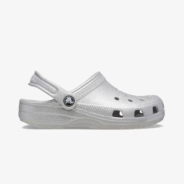  Crocs Classic Glitter Çocuk Gri Terlik
