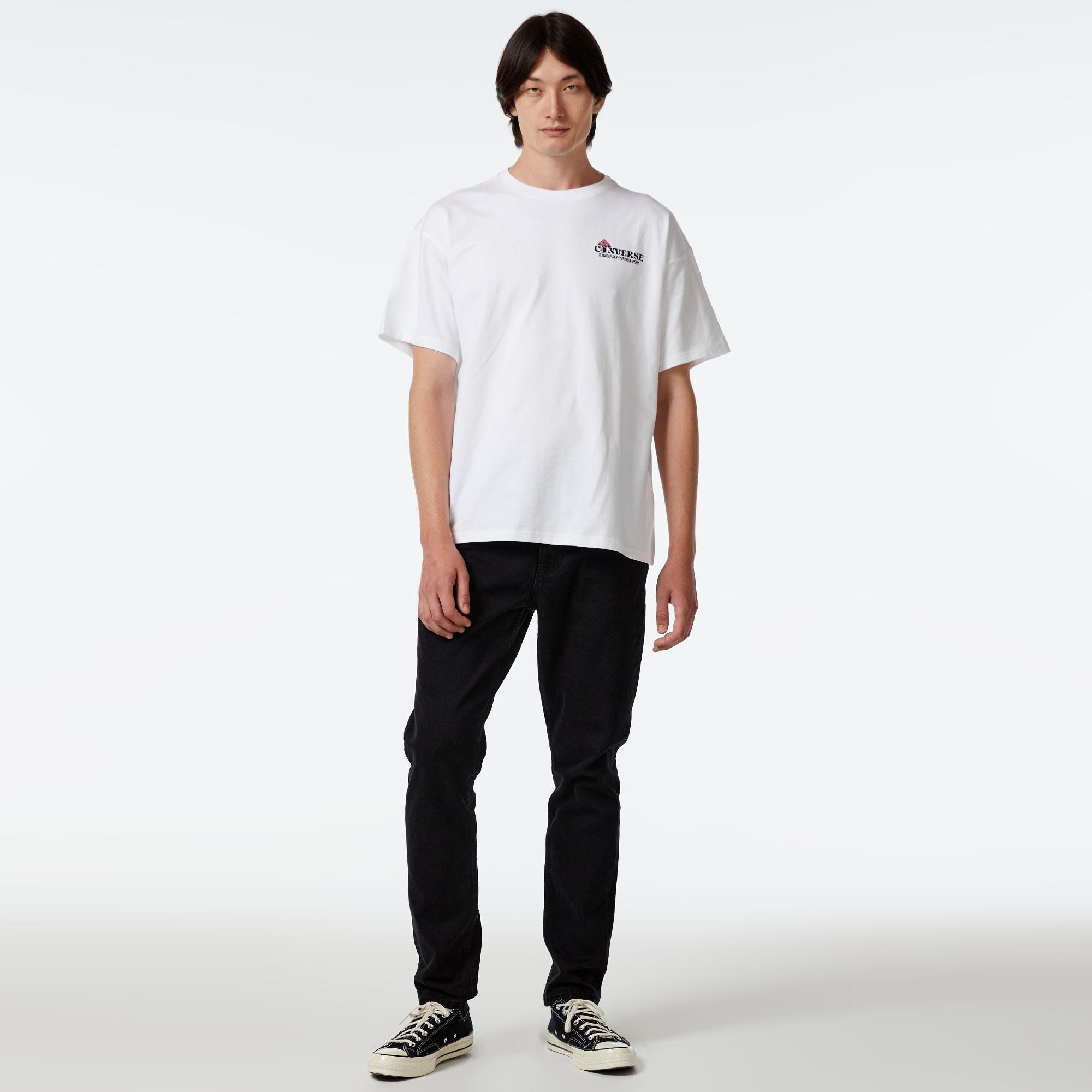 Converse Mushroom Cottage Loose Fit Erkek Beyaz T-Shirt