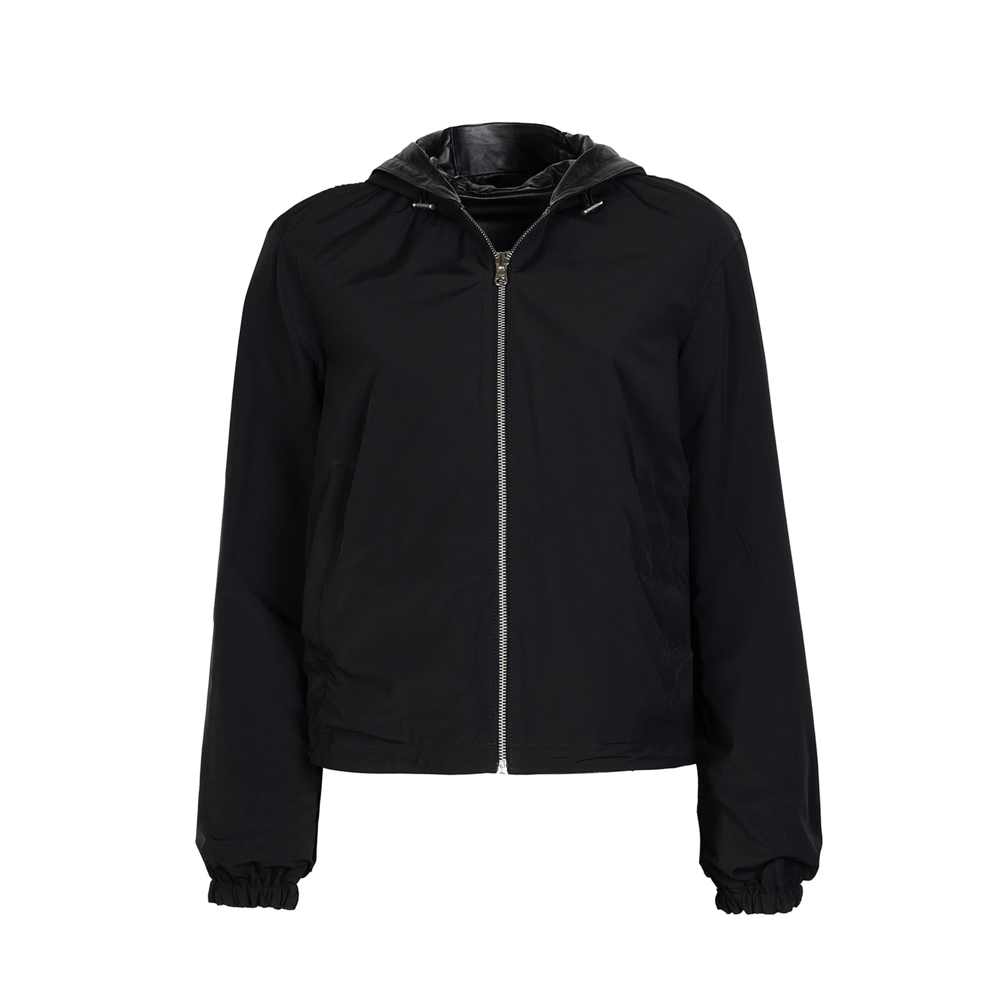 Alette Siyah Kadın Çift Taraflı Bomber Deri Ceket