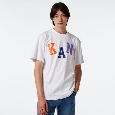 Karl Kani Woven Sign. Multicolor Logo Erkek Beyaz T-Shirt