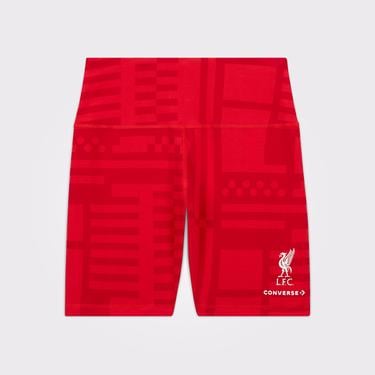  Converse x LFC Desenli Kadın Kırmızı Bisiklet Tayt