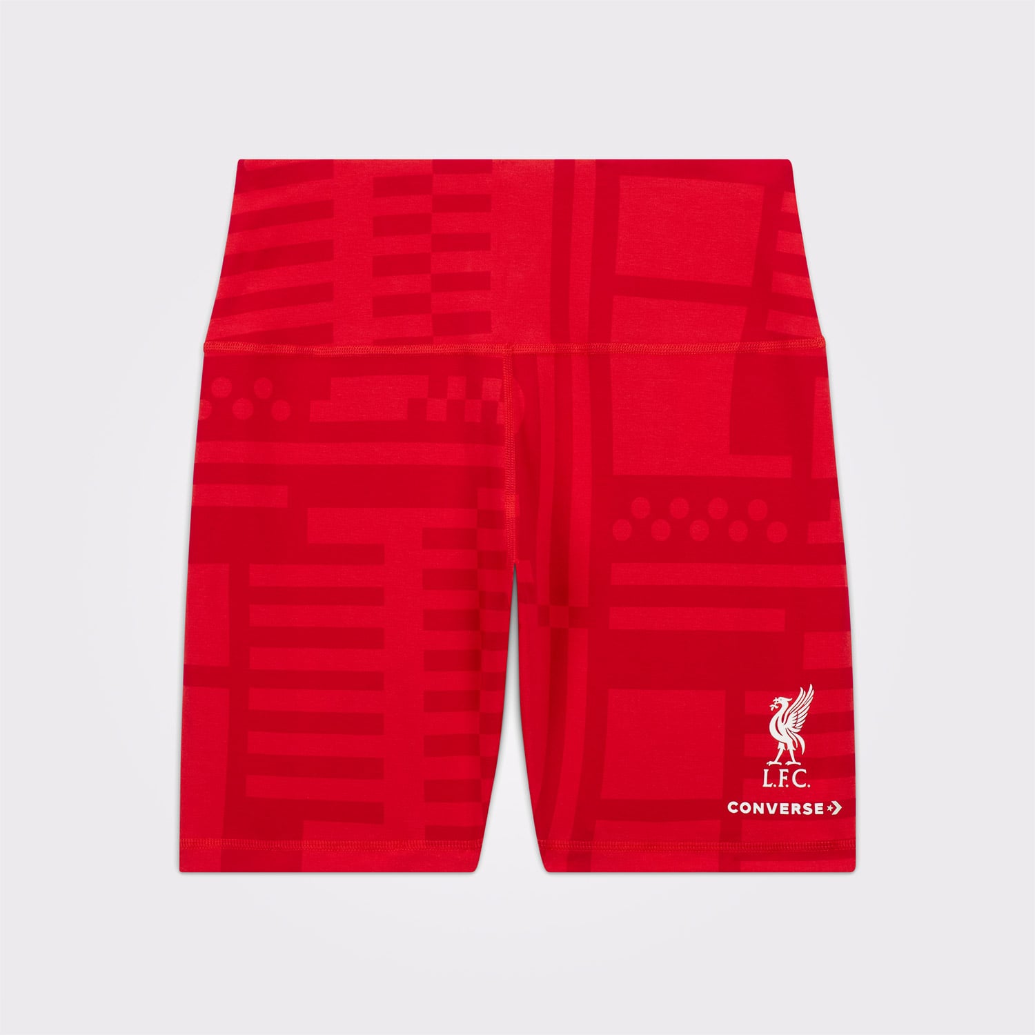  Converse x LFC Desenli Kadın Kırmızı Bisiklet Tayt