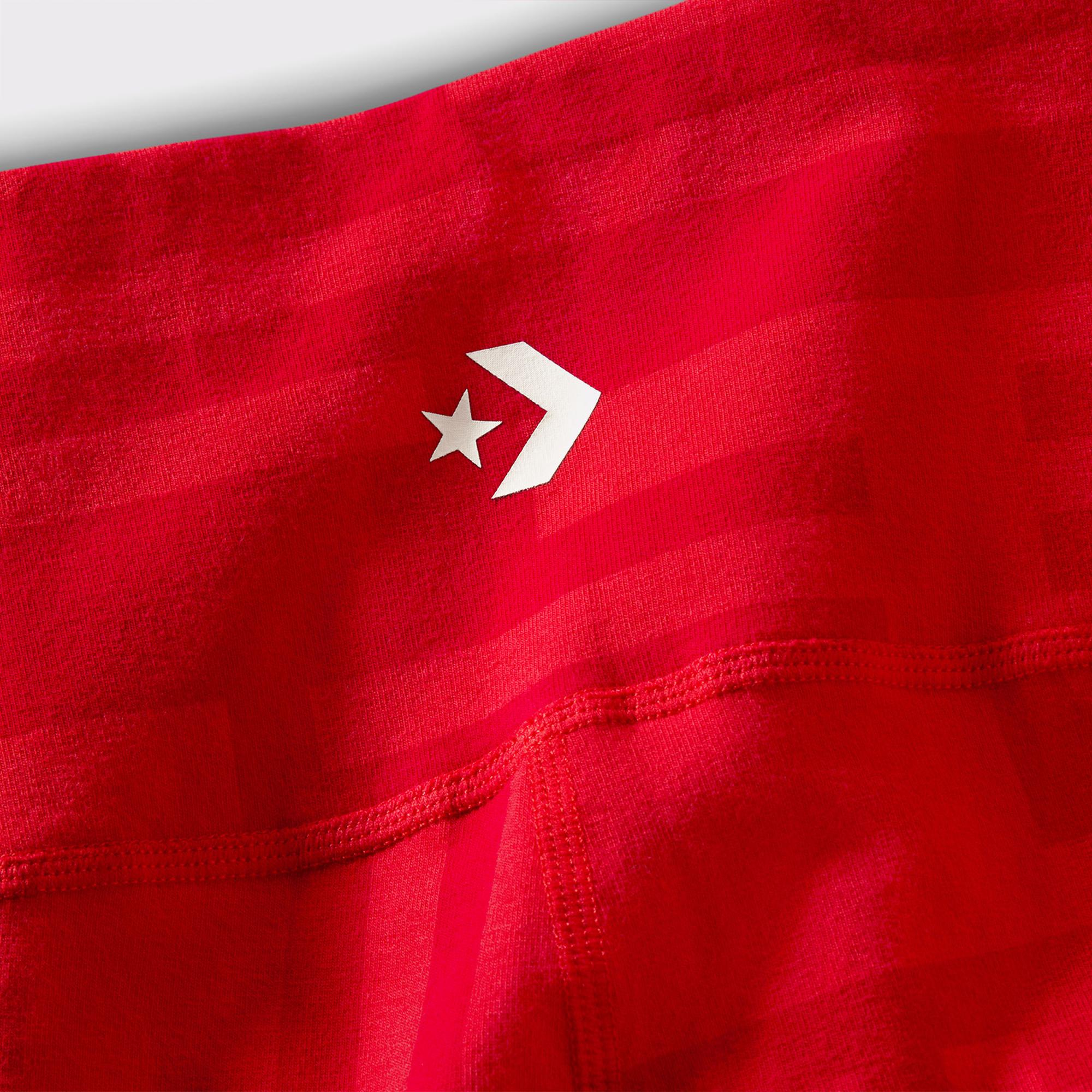 Converse x LFC Desenli Kadın Kırmızı Bisiklet Tayt