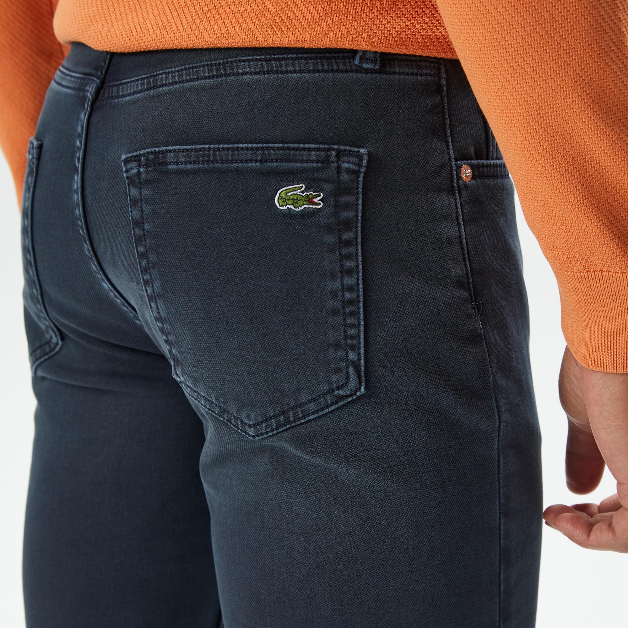 Lacoste Erkek Slim Fit Mavi Jean Pantolon