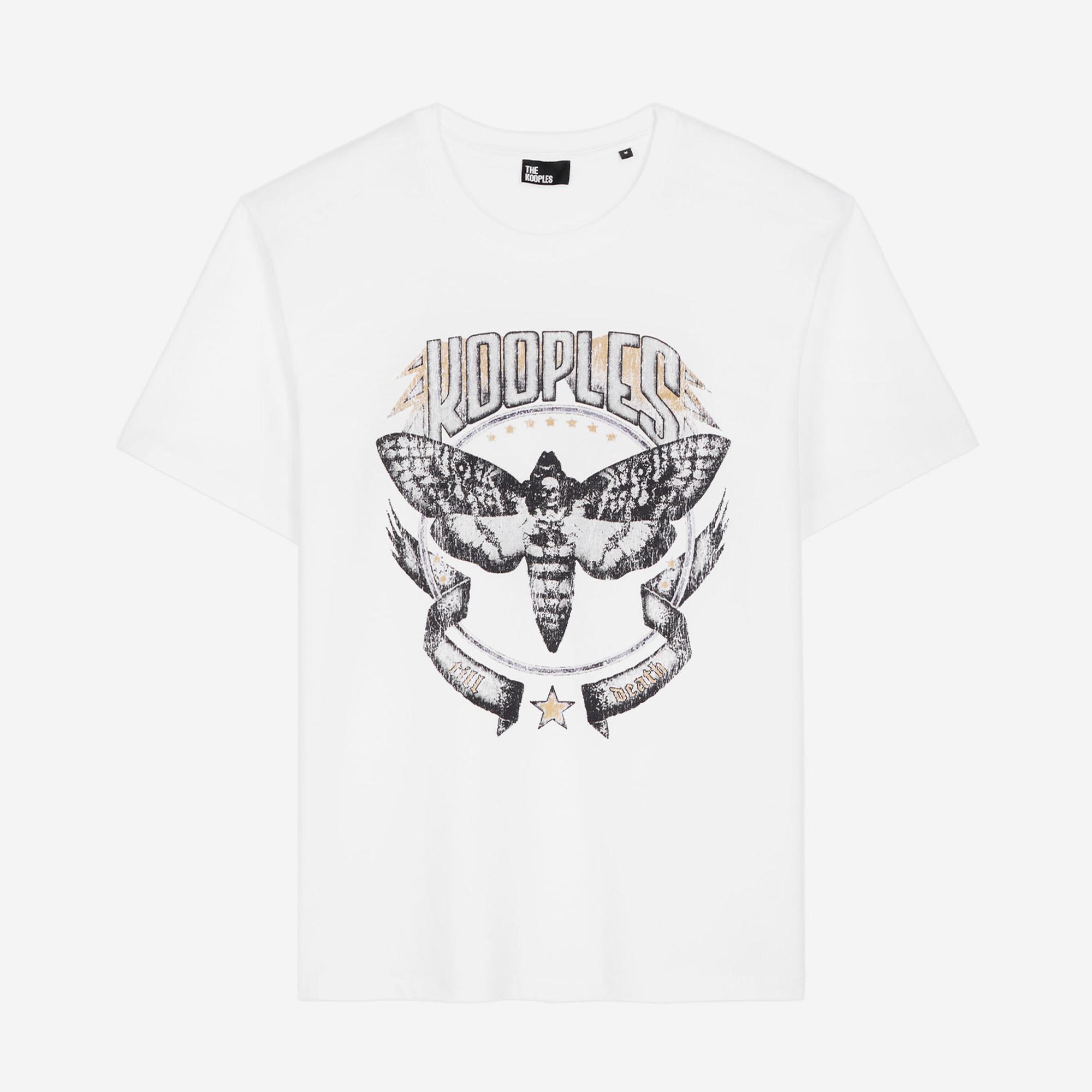 ERKEK BASKILI BEYAZ T-SHIRT