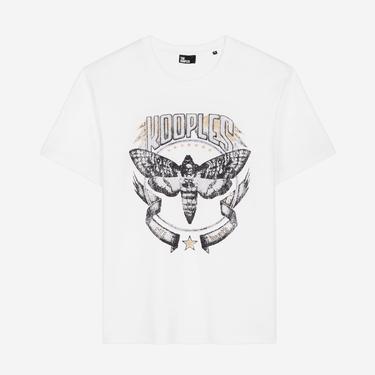  ERKEK BASKILI BEYAZ T-SHIRT