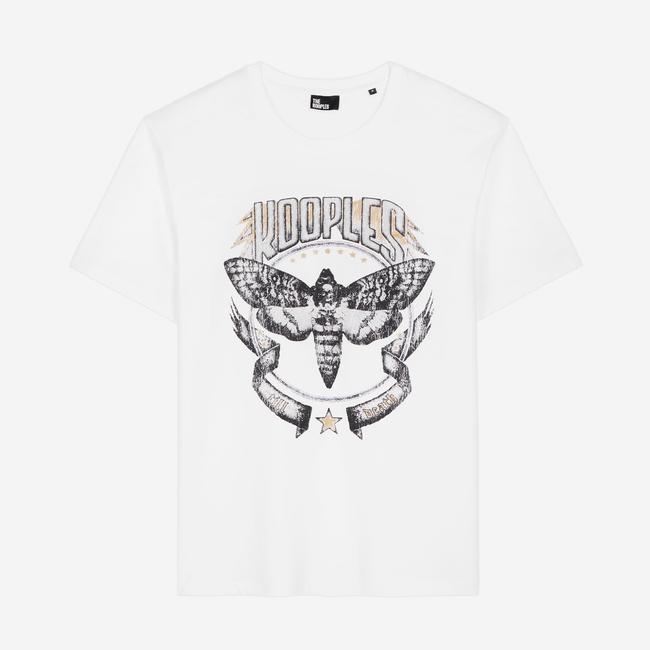  ERKEK BASKILI BEYAZ T-SHIRT