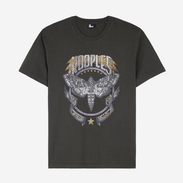  ERKEK BASKILI GRİ T-SHIRT