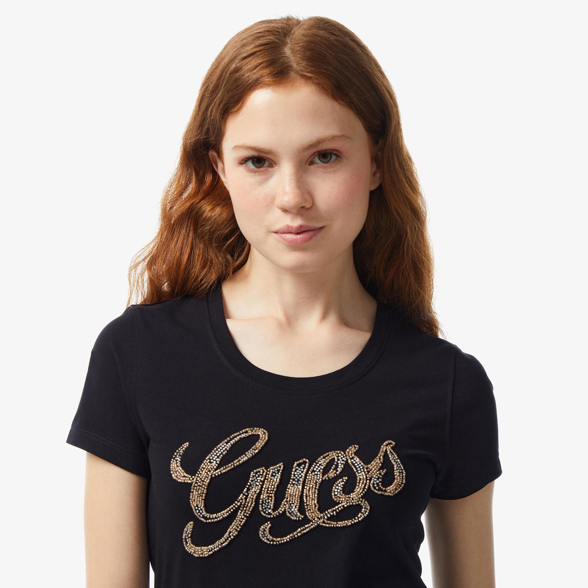 Guess Kadın Siyah T-Shirt