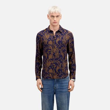  The Kooples Erkek Desenli Lacivert Gömlek