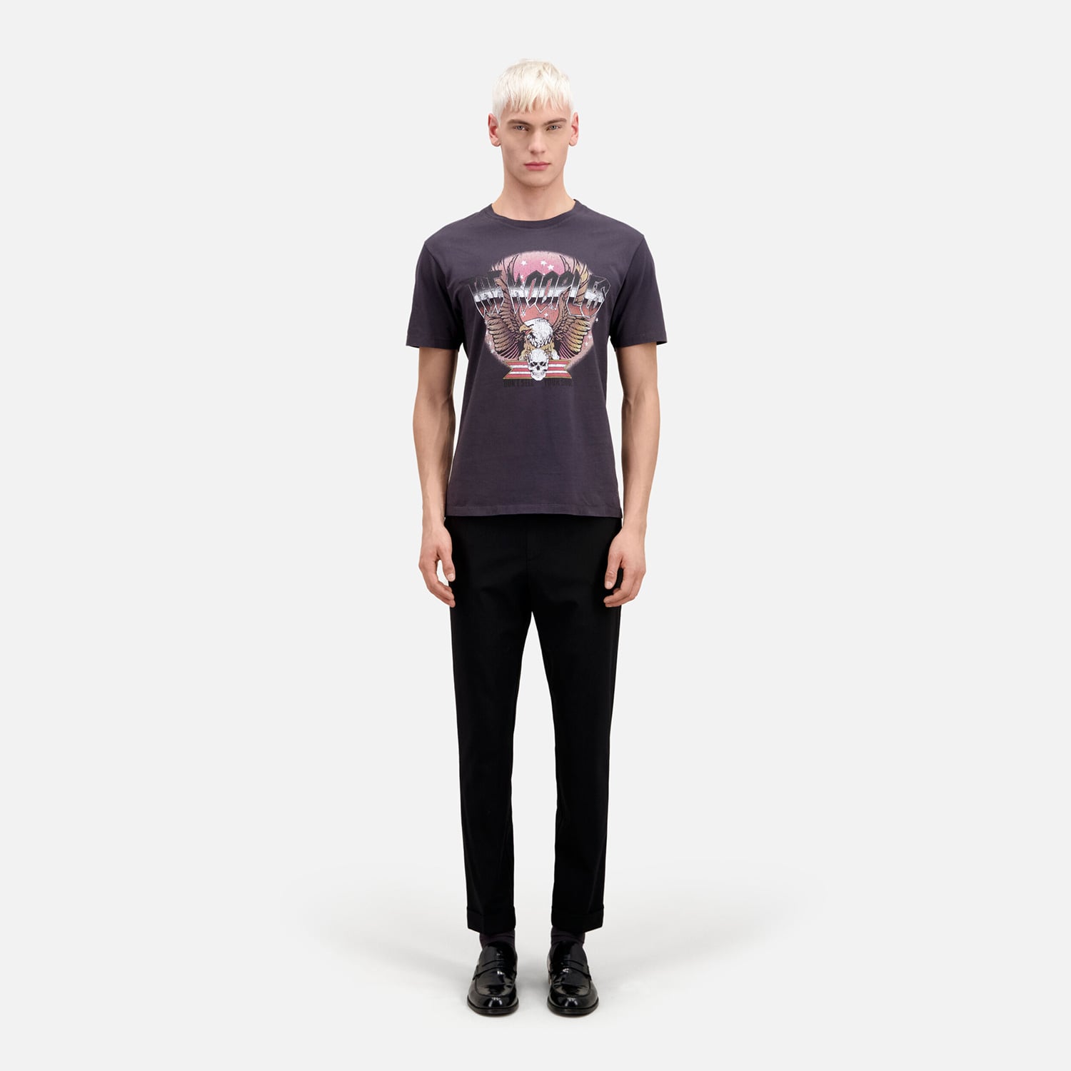  ERKEK BASKILI GRİ T-SHIRT