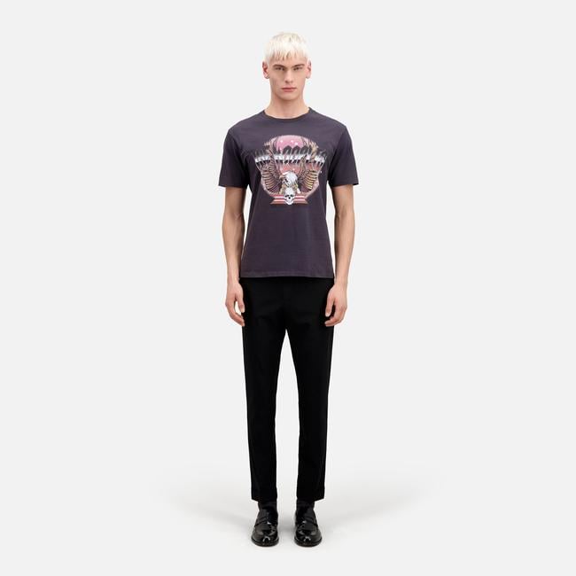  ERKEK BASKILI GRİ T-SHIRT