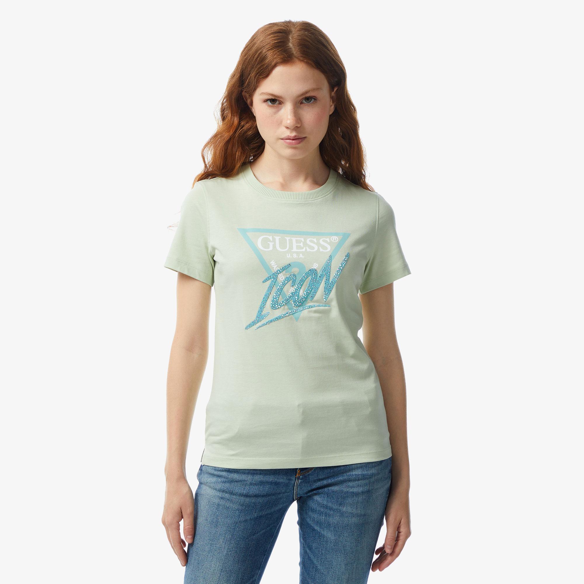 Guess Kadın Yeşil T-Shirt