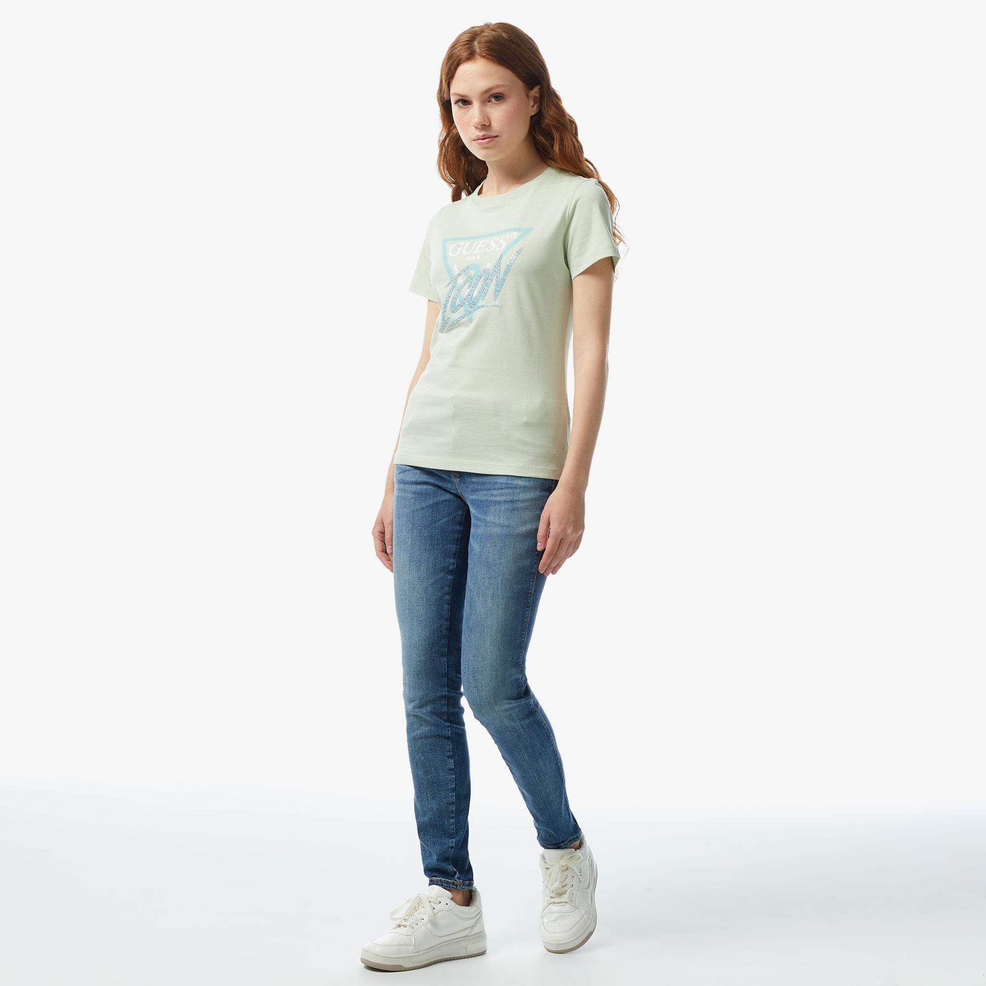 Guess Kadın Yeşil T-Shirt