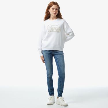  Guess Kadın Beyaz Kazak