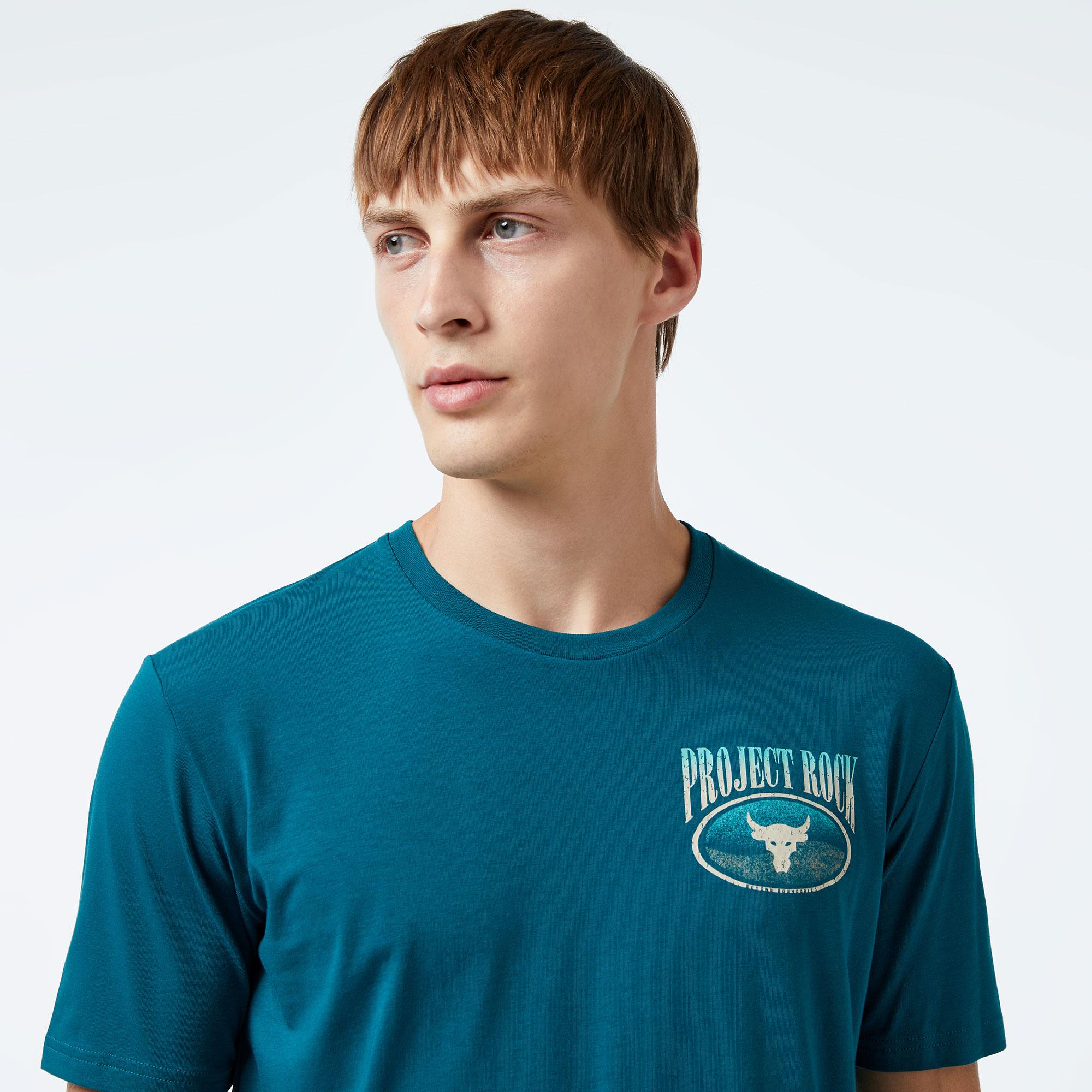 Under Armour Pjt Rck Day Grphc Ss Erkek Mavi T-Shirt