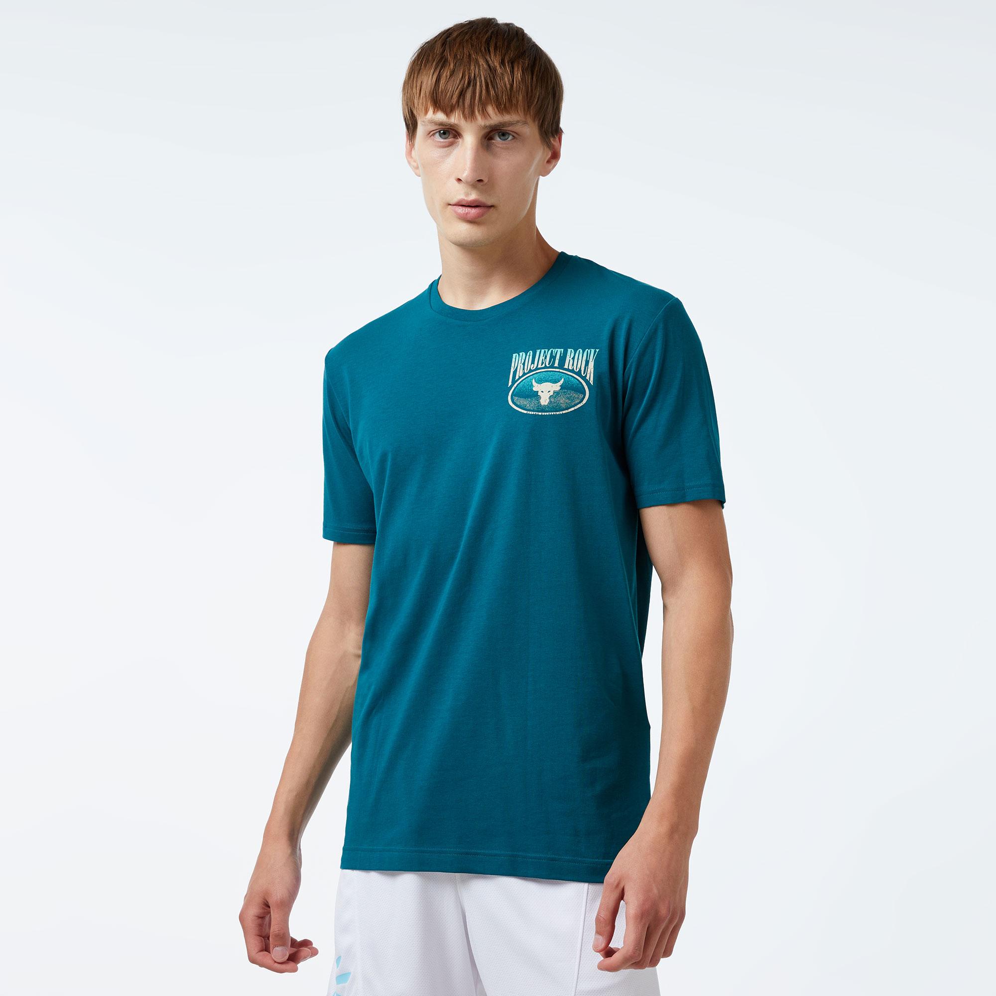 Under Armour Pjt Rck Day Grphc Ss Erkek Mavi T-Shirt