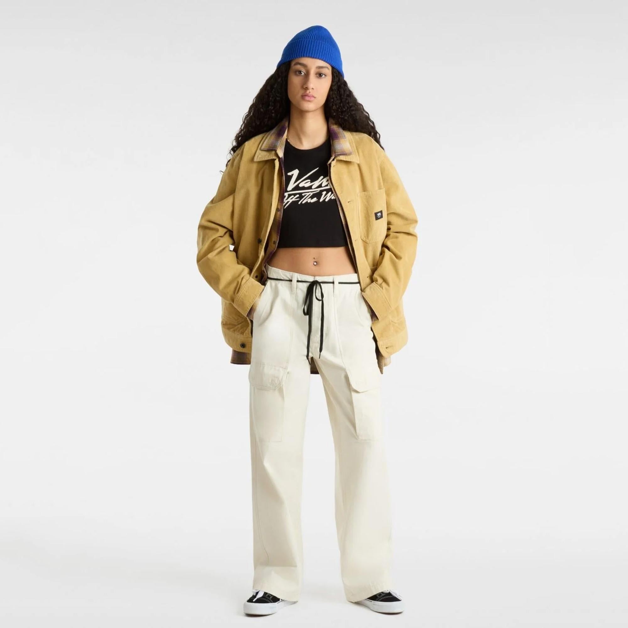 Vans Go Anyplace - Crew Cut Kadın Siyah Crop T-Shirt