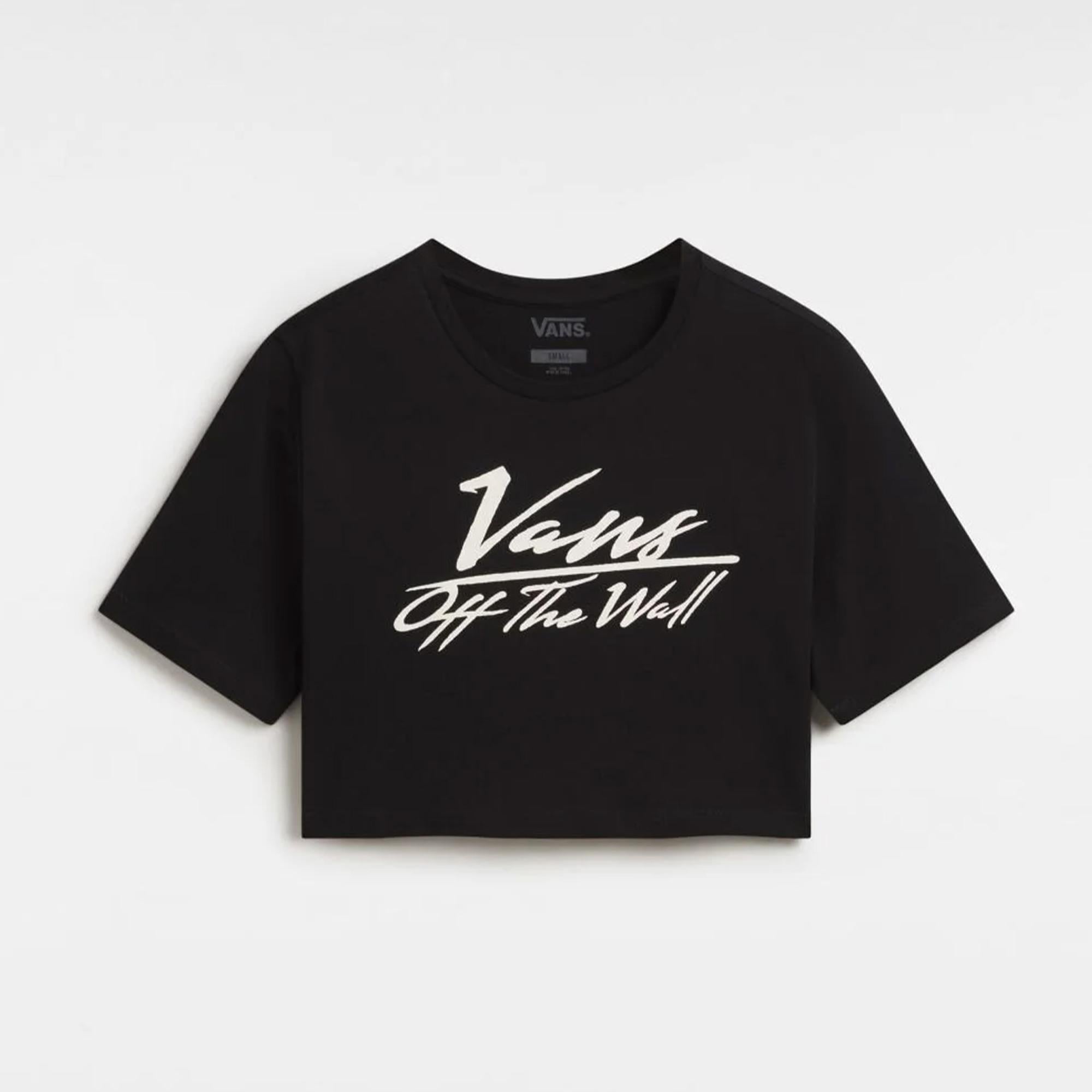 Vans Go Anyplace - Crew Cut Kadın Siyah Crop T-Shirt