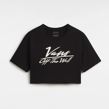  Vans Go Anyplace - Crew Cut Kadın Siyah Crop T-Shirt