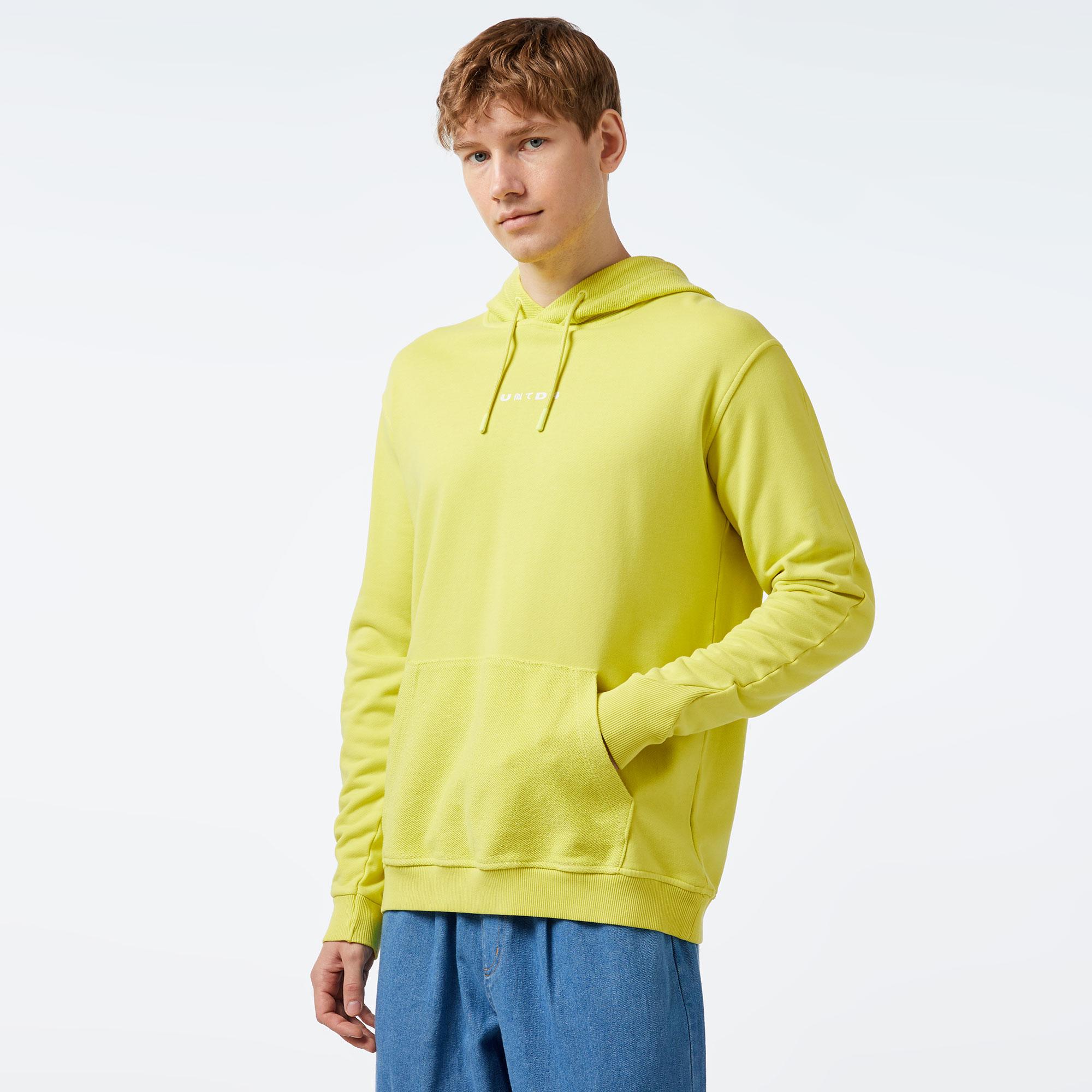 UNITED4 Essentials Erkek Sarı Hoodie