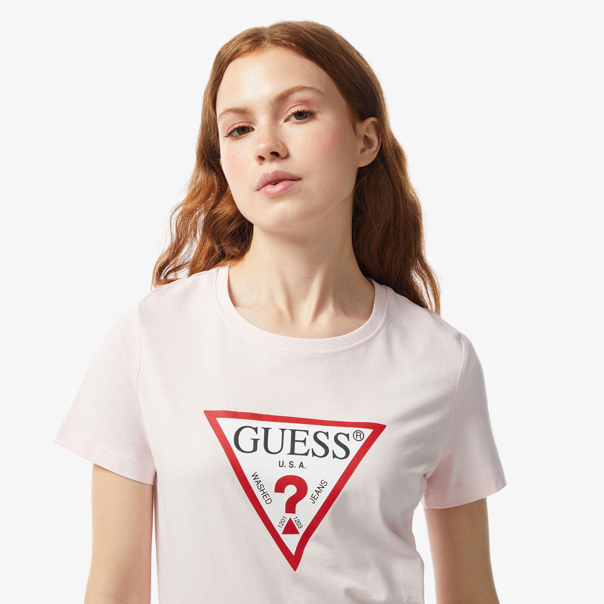 Guess Original Kadın Pembe T-Shirt