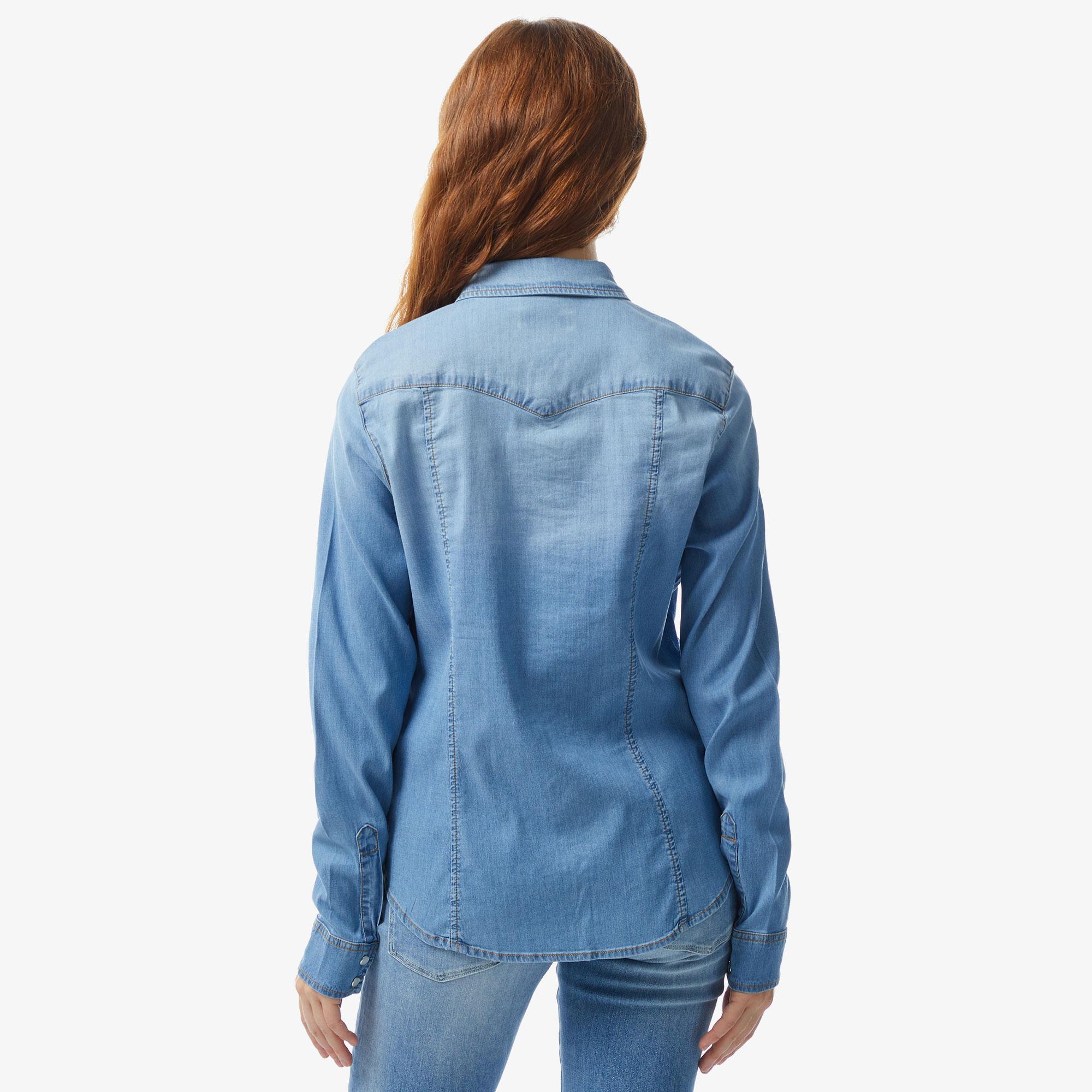 Guess Kadın Mavi Gömlek