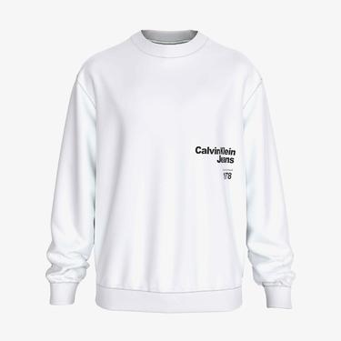  Calvin Klein Jeans Diffused Erkek Beyaz T-Shirt