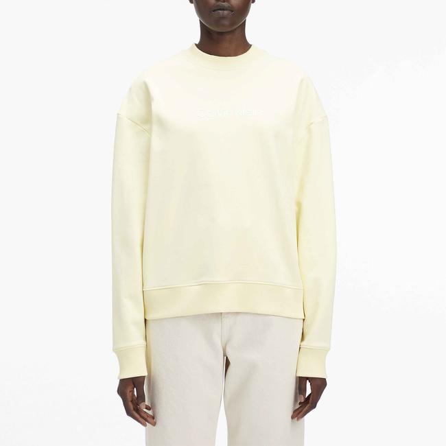  Calvin Klein Premium Essentials Kadın Sarı Sweatshirt