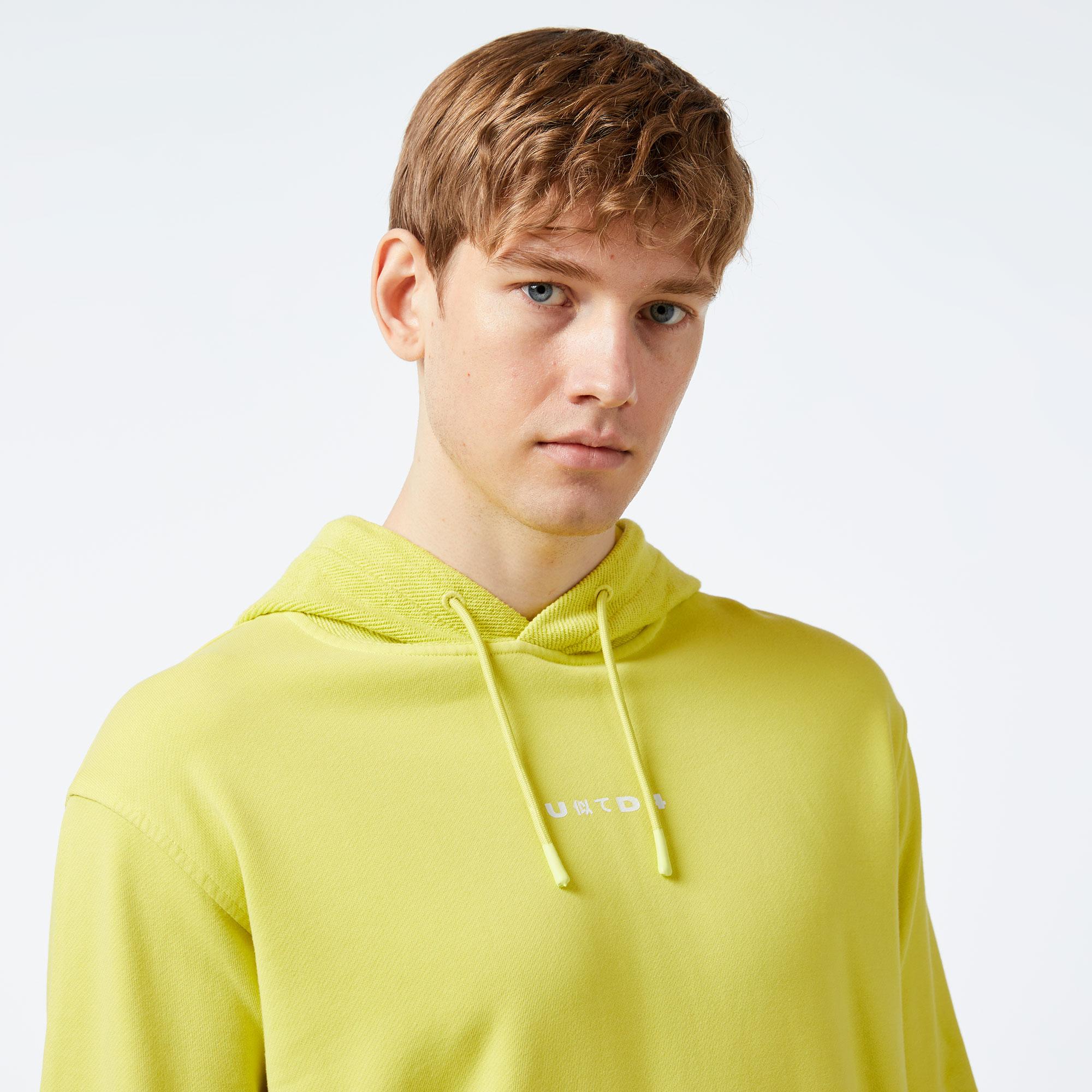 UNITED4 Essentials Erkek Sarı Hoodie