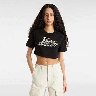 Vans Go Anyplace - Crew Cut Kadın Siyah Crop T-Shirt