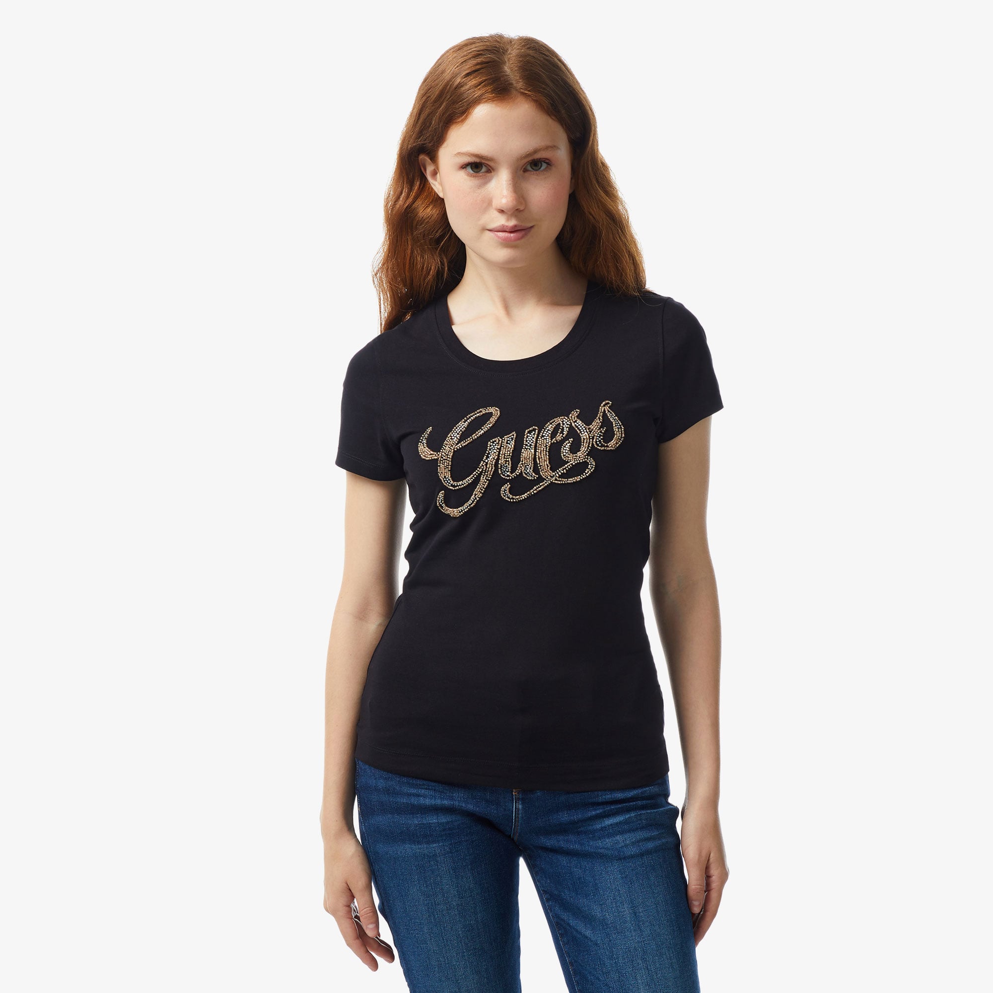  Guess Kadın Siyah T-Shirt