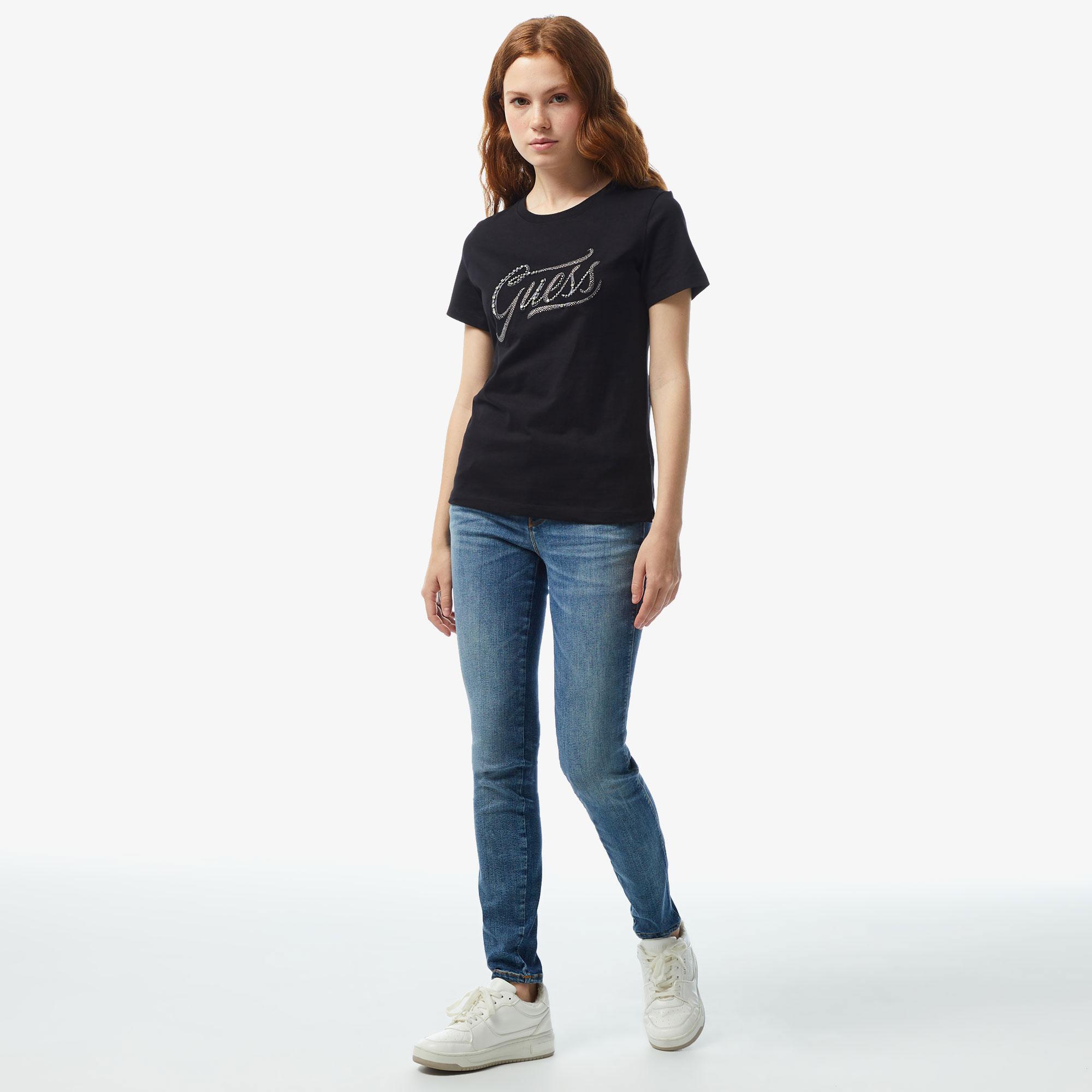Guess Kadın Siyah T-Shirt