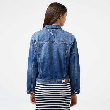  Tommy Hilfiger Kadın Mavi Kot Ceket