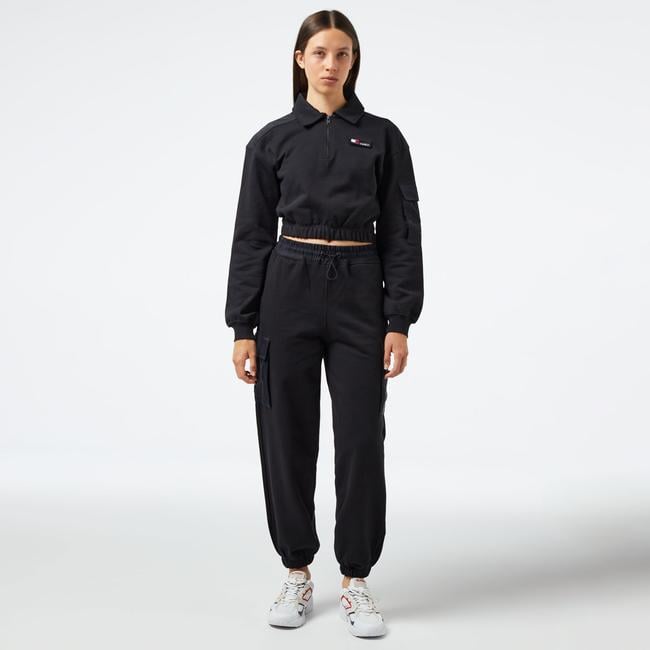  Tommy Hilfiger Kadın Siyah Eşofman Altı